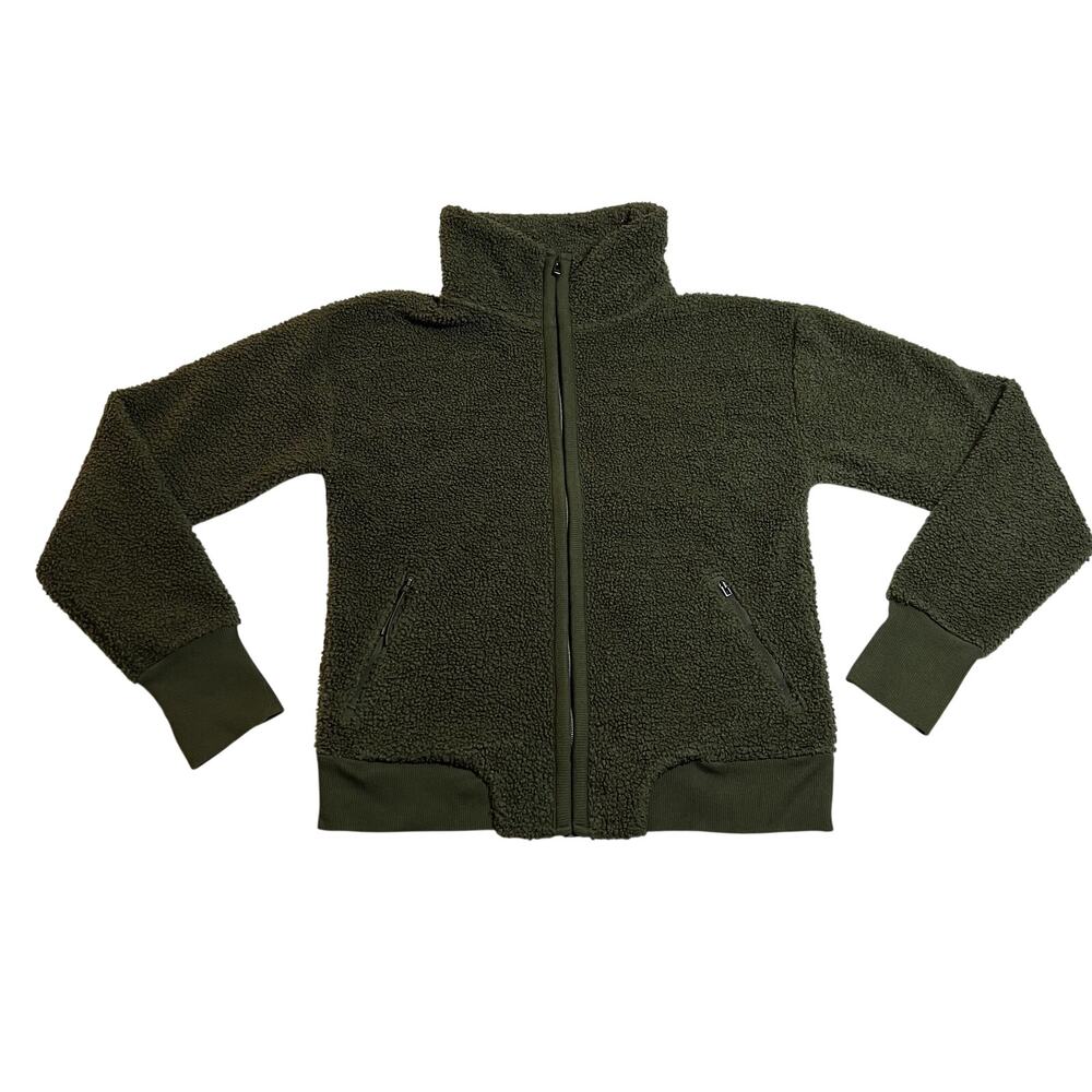 All In Motion High Neck Sherpa Full Zip Jacket Size XS Athleisure Casual Layers